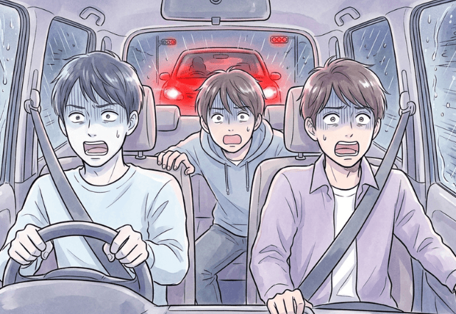 雨の日…運転中の友人「ブレーキがきかない！」パニックになる車内。数秒後⇒【咄嗟の一言】と衝撃の結末─