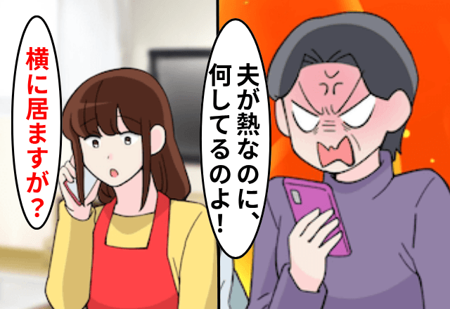 義母「夫が高熱な時にどこにいるの！」嫁「夫はここにいますが？」直後⇒勘違いしていた義母は絶句