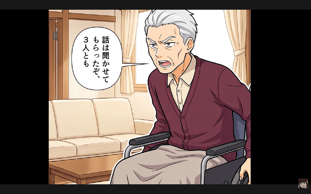 義父の葬儀後…夫「介護お疲れ！浮気相手と暮らすから出ていけ（笑）」私「はーい！」直後⇒夫が青ざめたワケ＃4