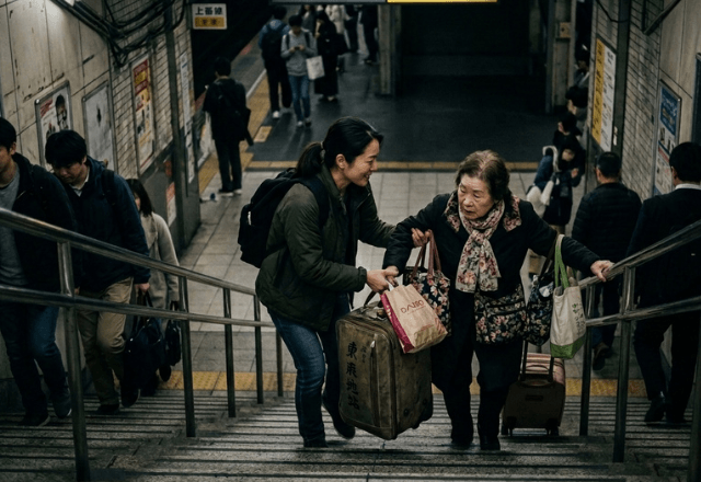 駅で…「持ちますよ」重い荷物を持つ老人を助けた私。後日再会した結果⇒【まさかの贈り物】に大歓喜！？