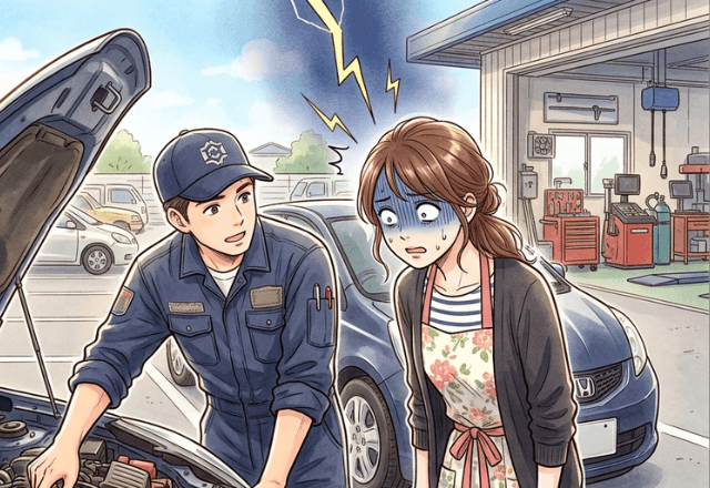夏の駐車場で…車のエンジンをかけた私。大きな異音が響いた直後⇒【異音の正体】に「ウソでしょ…」
