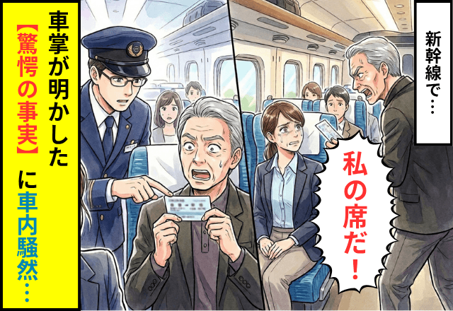 新幹線で…「ここは私の席だ！」突如怒鳴る高齢男性。車掌が確認した結果⇒【驚愕の事実】に車内騒然…