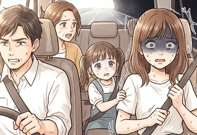 帰省中の高速道路で…突然の急ブレーキに驚く私。直後⇒前方の【衝撃の光景】に絶句…