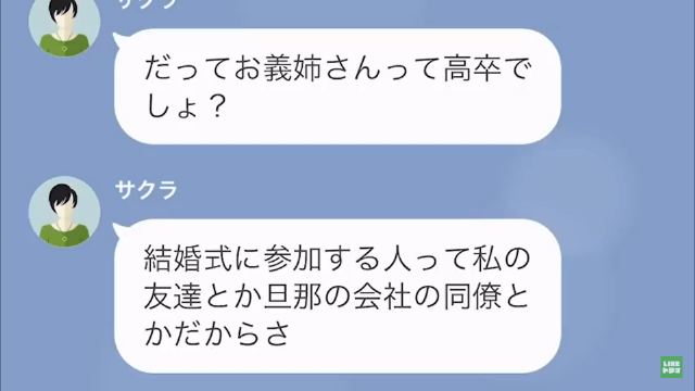 高卒の私を追い出した義妹の結婚式＃2