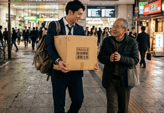 駅で…「持ちますよ」高齢男性の荷物を運んだ私。数日後⇒自宅に届いた【超高級な贈り物】に「え！？」