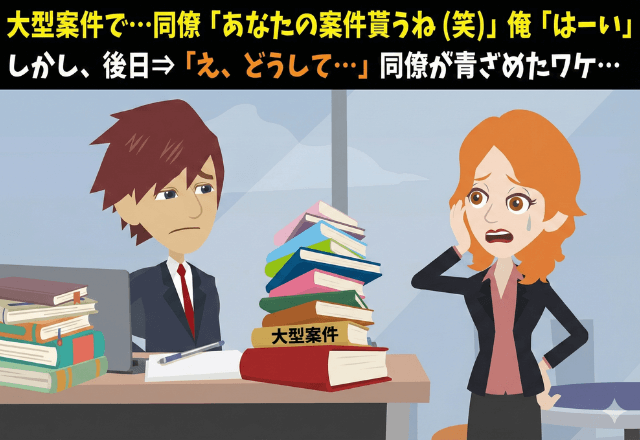 大型案件で…同僚「あなたの案件貰うね（笑）」俺「はーい」しかし、後日⇒「え、どうして…」同僚が青ざめたワケ…
