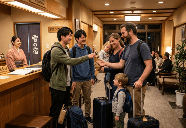 旅行先のホテルで…受付で焦る家族連れに大部屋を譲った私。直後⇒告げられた【まさかのお礼】に「え！？」