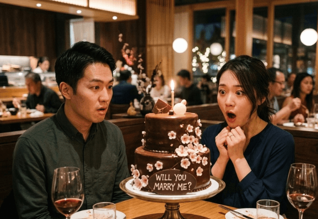 恋人との誕生日に…バースデーケーキにプロポーズの文字が！？直後⇒店員が放った【衝撃の事実】に「えっ？」