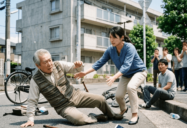 夏の道路で…自転車事故に遭遇した私「救急車！」数日後⇒手渡された【最高すぎる恩返し】に大歓喜！？
