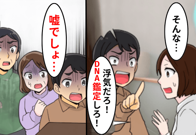出産直後…夫が「なんで息子がB型なんだ！浮気だろ！」と疑うのでDNA鑑定した結果⇒全員「え？」