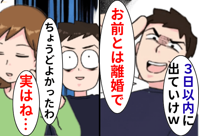 結婚記念日に…浮気がバレた夫「離婚で！3日以内に出ていけ！」私「ちょうどよかったわ」直後⇒私の”正体”に青ざめて...