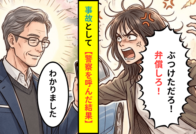運転中…女性「ぶつけただろ！弁償しろ！」私「わかりました」⇒事故として【警察を呼んだ結果】…