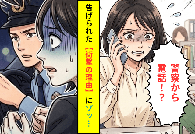  夫「警察から電話きてたよ」私「え？」慌てて折り返した結果⇒告げられた【衝撃の理由】にゾッ…