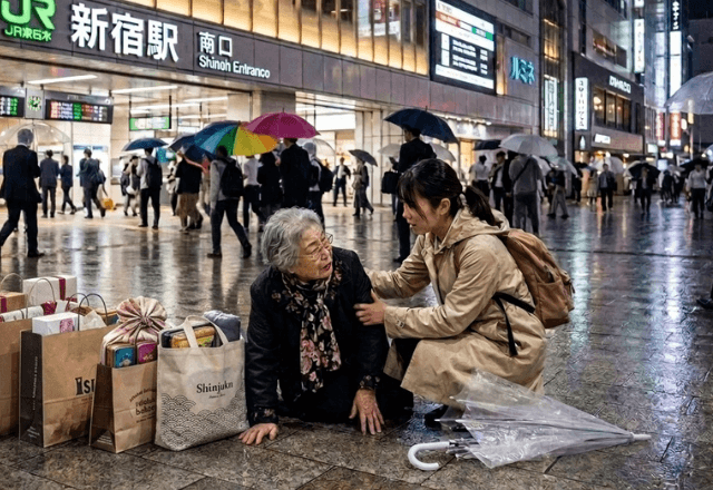 駅前で…転倒した高齢女性を慌てて助けた私。1週間後⇒手渡された【超高級なお礼】に「え…！？」