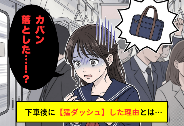超満員電車で…カバンの紛失に気づいた私「ウソ…」⇒下車した瞬間猛ダッシュした【まさかの理由】とは